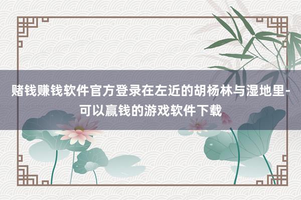 赌钱赚钱软件官方登录在左近的胡杨林与湿地里-可以赢钱的游戏软件下载