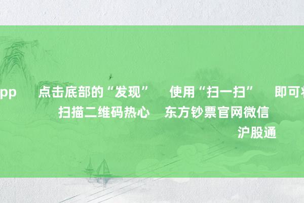 赌钱赚钱app 点击底部的“发现” 使用“扫一扫” 即可将网页共享至一又友圈 扫描二维码热心 东方钞票官网微信 沪股通 深股通